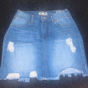 Rewash Brand: Medium Denim Jean Skirt. Vintage.